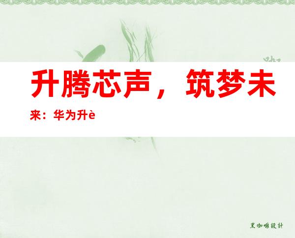 升腾芯声,筑梦未来:华为升腾910芯片引领智算时代