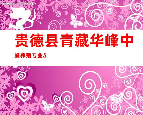 贵德县青藏华峰中蜂养殖专业合作社
